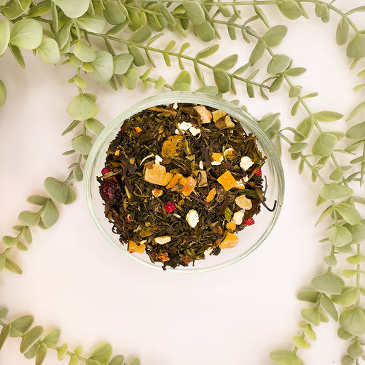 Mélange Dragon Impérial en vrac – thé vert Chun Mee thé blanc Pai Mu Tan ananas mangue papaye jasmin – Le Lab'oh des Thés