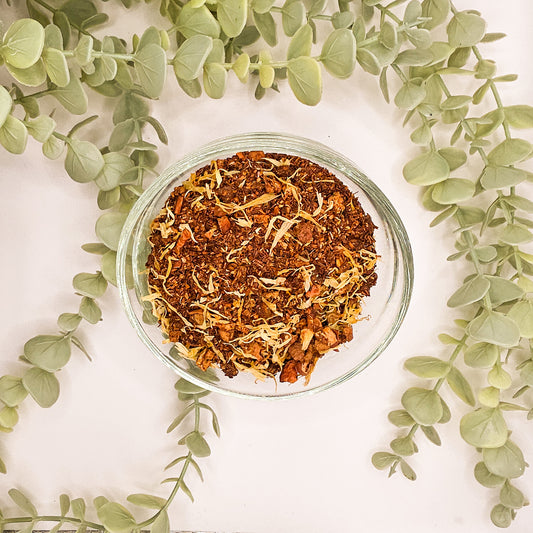 Infusion rooibos pomme caramel en vrac – saveur douce et réconfortante – Le Lab'oh des Thés