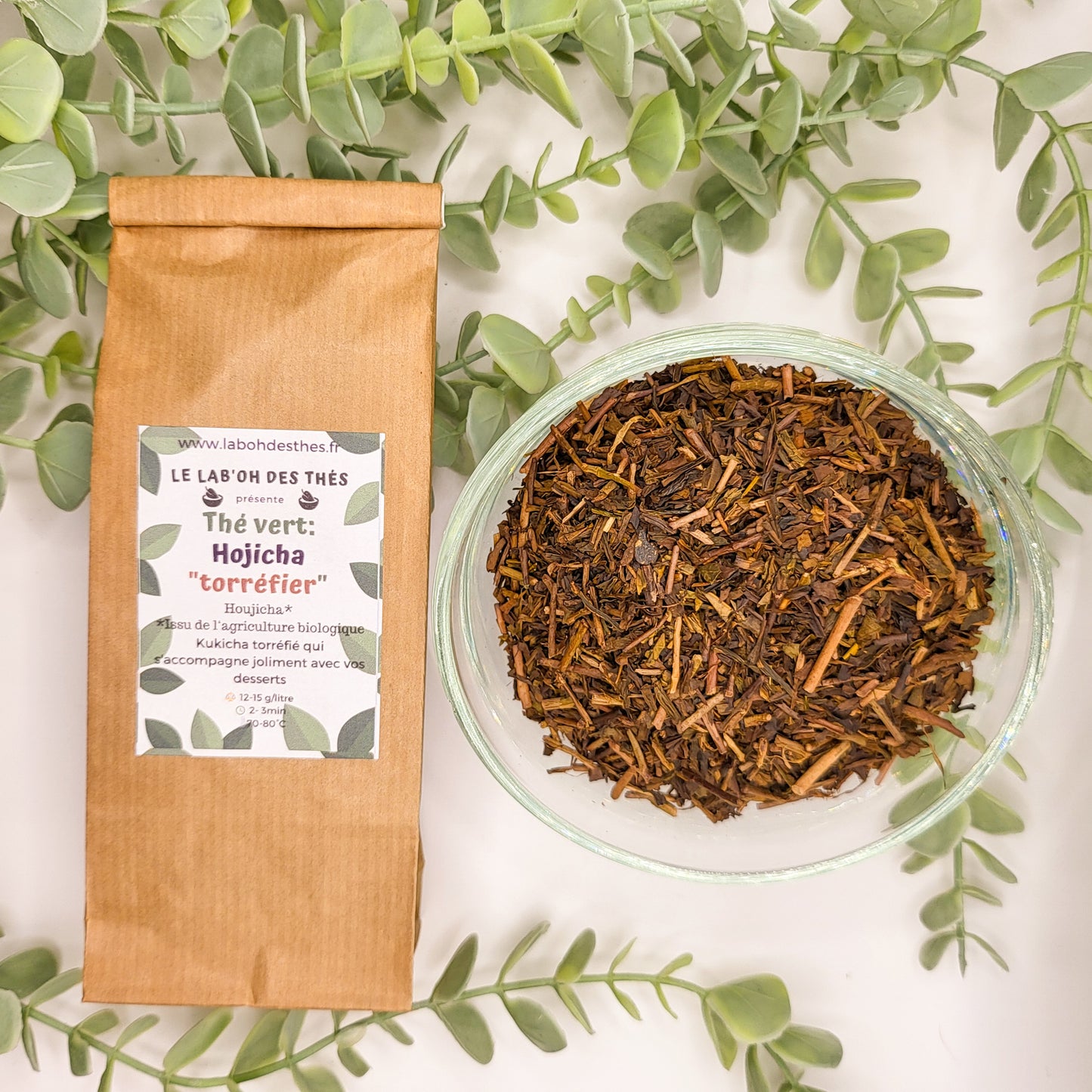 Thé vert: Hojicha "torréfier" bio labohdesthes 