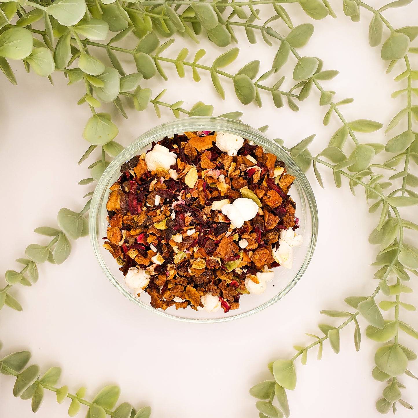 Winter Fantasy infusion en vrac – mélange pomme hibiscus cannelle gingembre cardamome pop-corn – Le Lab'oh des Thés