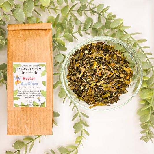 Nectar des dieux, Thé Blanc en vrac et sachet 