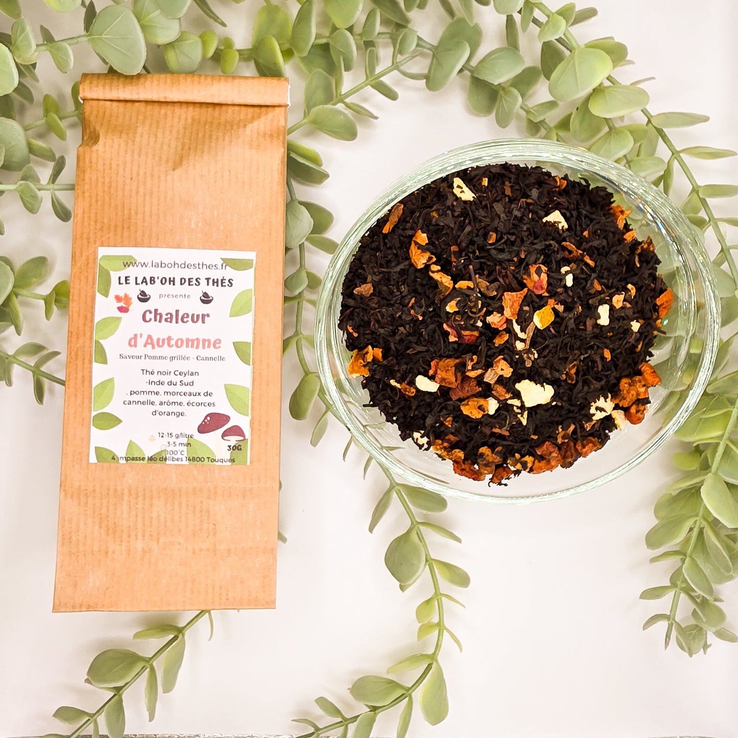 Chaleur d'Automne thé noir en vrac et sachet 