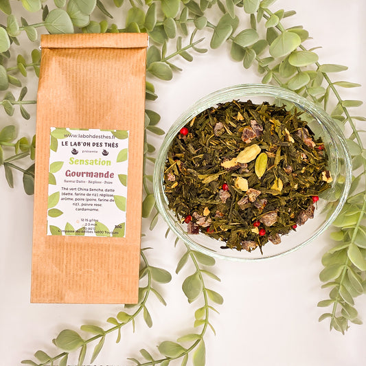 Sensation Gourmande thé vert vrac et sachet 