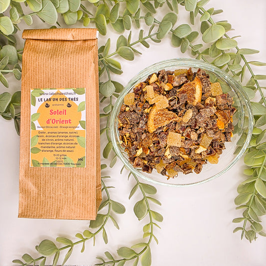Soleil d'Orient infusion en sachet et vrac – datte orange citron ananas fleurs de souci – Le Lab'oh des Thés