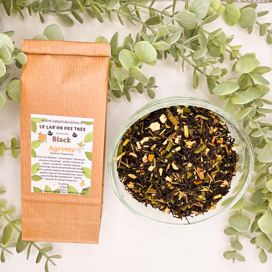 Black Agrume thé noir sachet et vrac 