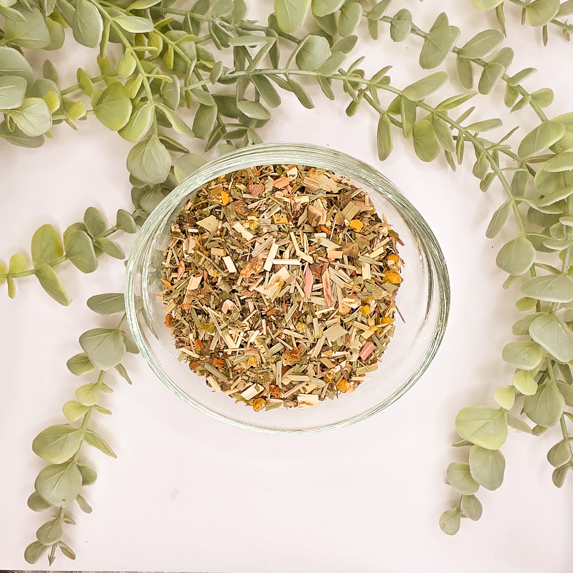 Mélange Ayurvédique Détente en Soirée en vrac – citronnelle bâtons de cannelle camomille houblon réglisse écorces de citron cardamome – Le Lab'oh des Thés