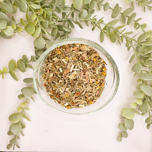 Mélange Ayurvédique Détente en Soirée en vrac – citronnelle bâtons de cannelle camomille houblon réglisse écorces de citron cardamome – Le Lab'oh des Thés
