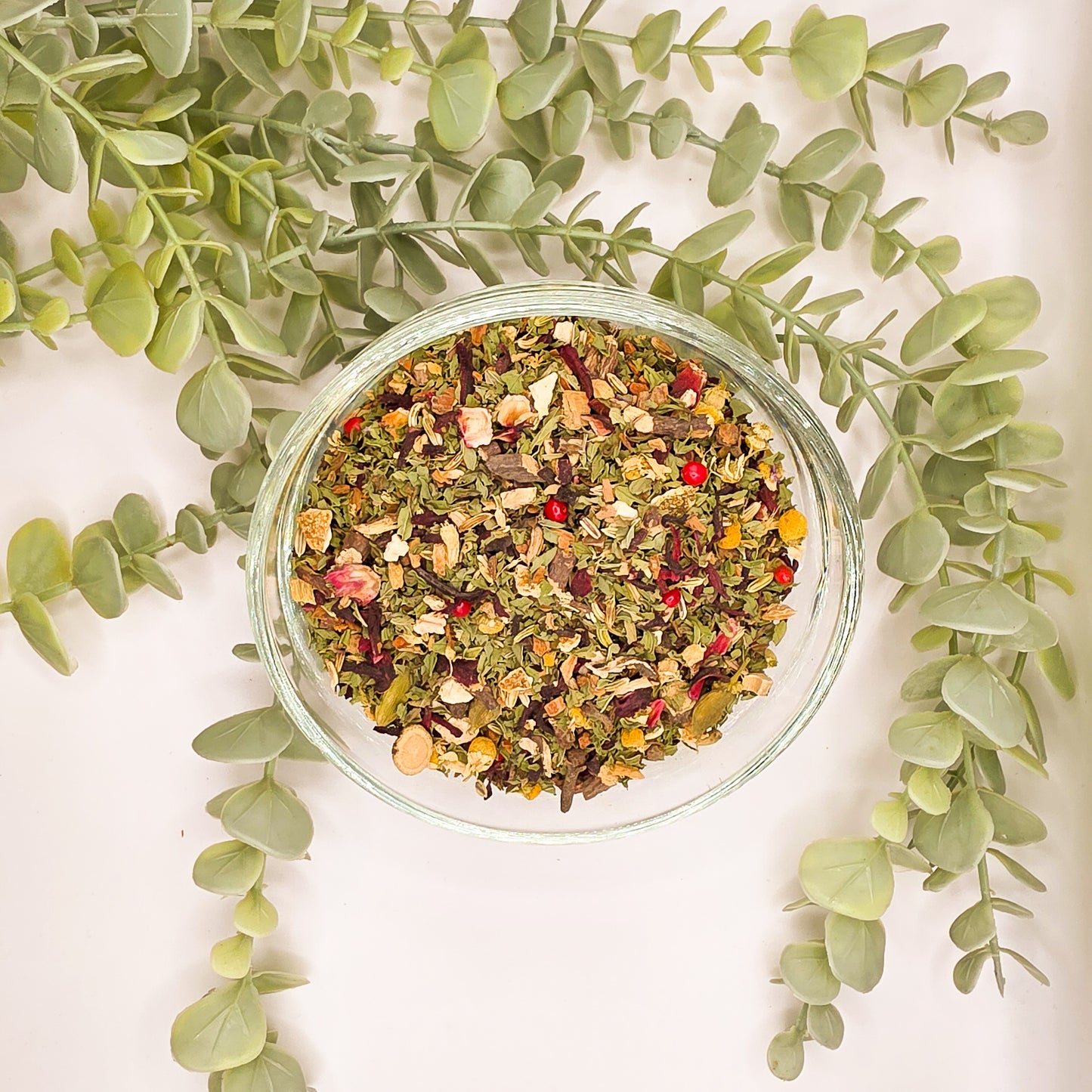 Tisane Ayurvédique Sérénité – Menthe, Camomille & Gingembre Sans Théine