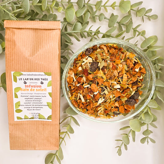 Infusion Bain de Soleil – Tisane Fruitée Orange Pamplemousse Sans Théine