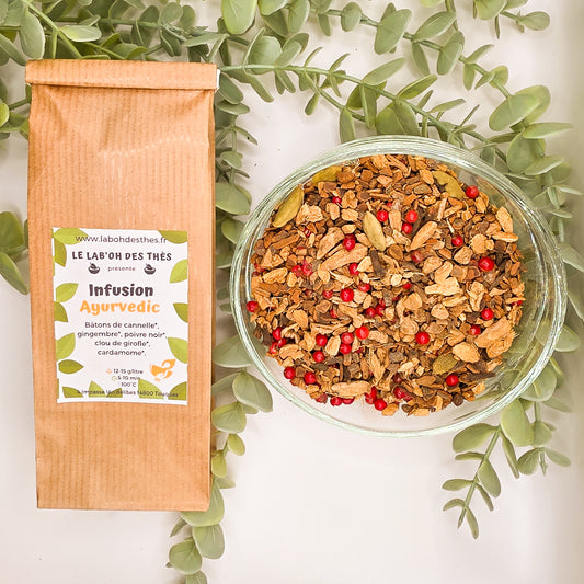 Infusion Ayurvédique – Tisane Épicée Cannelle Gingembre Sans Théine