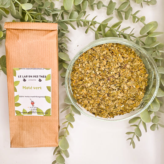 Maté Vert en sachet et vrac – yerba maté d'Argentine goût végétal intense – Le Lab'oh des Thés