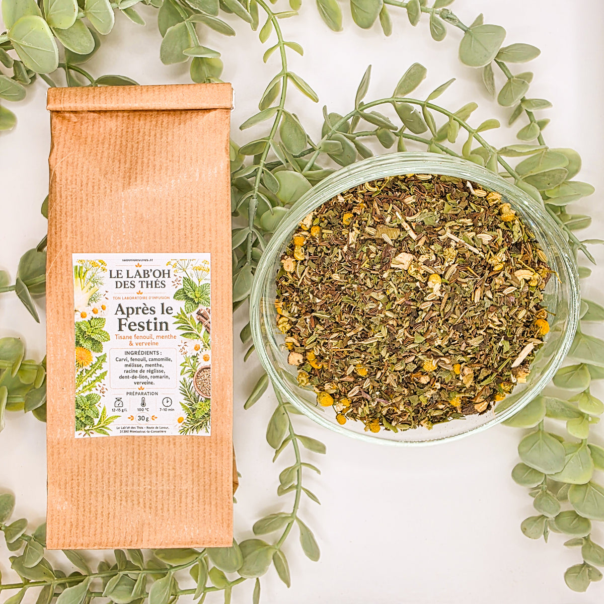 Tisane Après le Festin – Fenouil, Menthe & Verveine