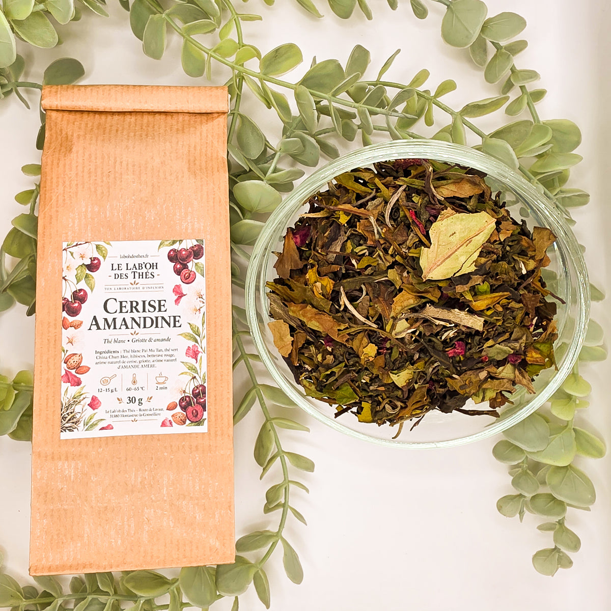 Thé Blanc Cerise Amandine – Griotte & Amande