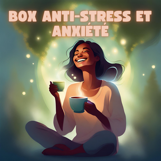Box Anti-Stress & Anxiété - Coffret tisanes relaxantes et pierre semi-précieuse Labohdesthes