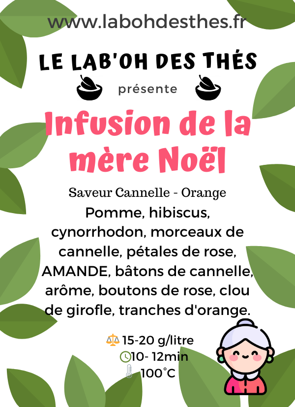 Infusion de la Mère Noël – Infusion Festive Cannelle Orange Sans Théine