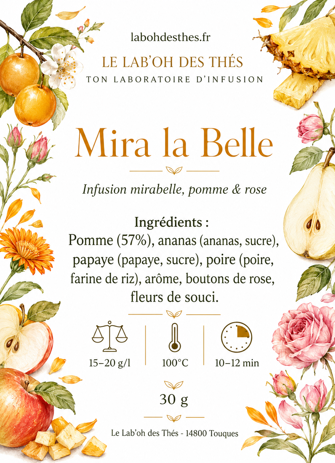 Infusion Mira La Belle – Infusion Fruitée Mirabelle Sans Théine