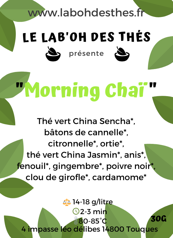 Thé vert: Morning Chaï