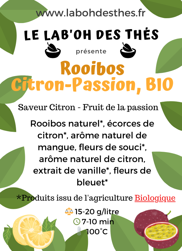 Rooibos Citron-Passion, BIO
