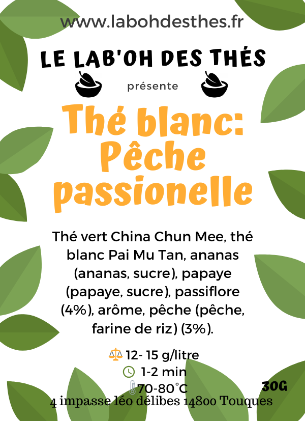 Thé blanc: Pêche passionelle