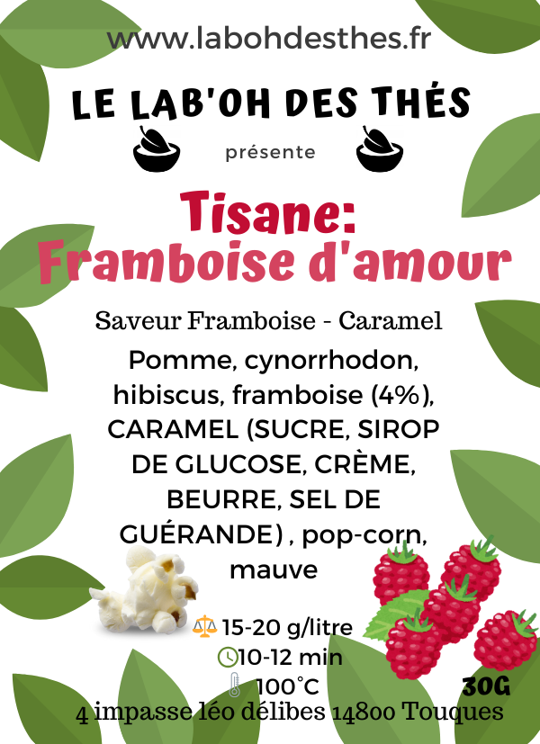 Tisane Framboise d'amour