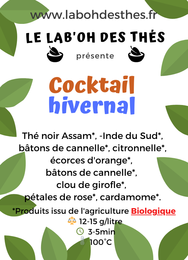 Thé noir: Cocktail hivernal, BIO