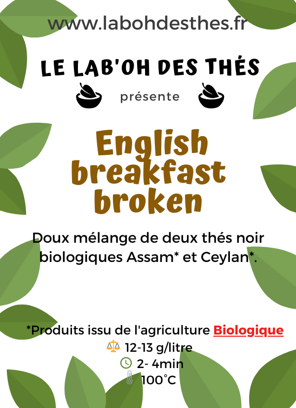 Thé noir: English breakfast broken BIO